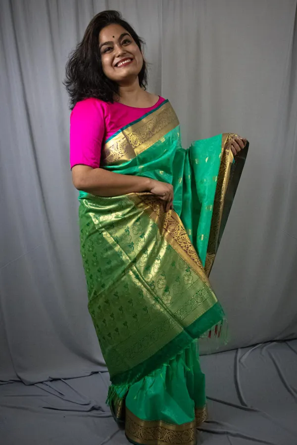 Buy Happy Creation Self Design, Woven Jamdani Cotton Silk Red Sarees Online  @ Best Price In India | Flipkart.com