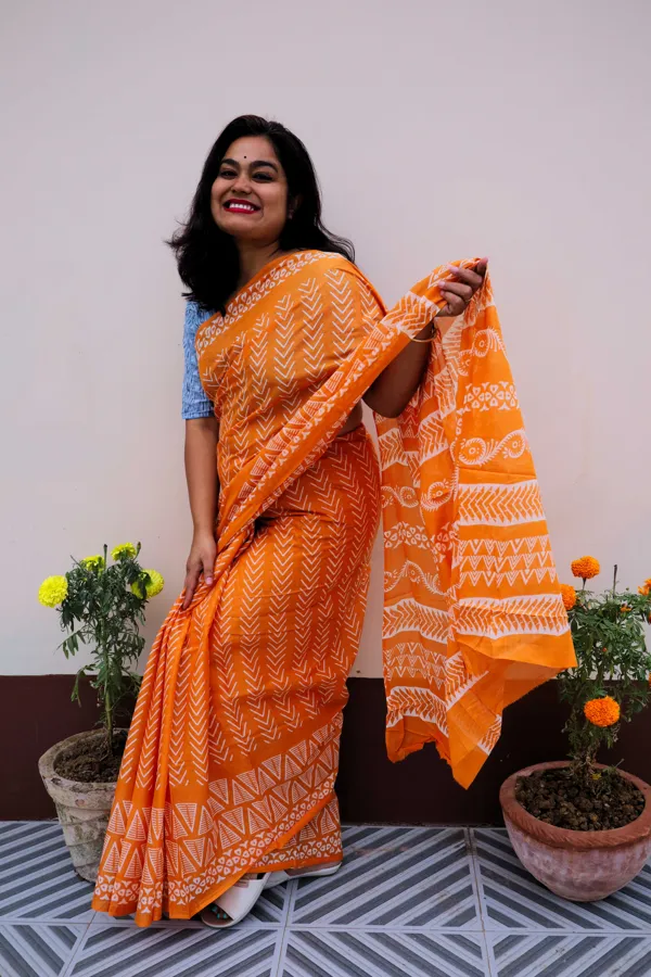 Buy Mubeno Womens Printed Cotton Saree with Blouse Piece Rajasthani  Bandhani RamaMRama at Amazonin