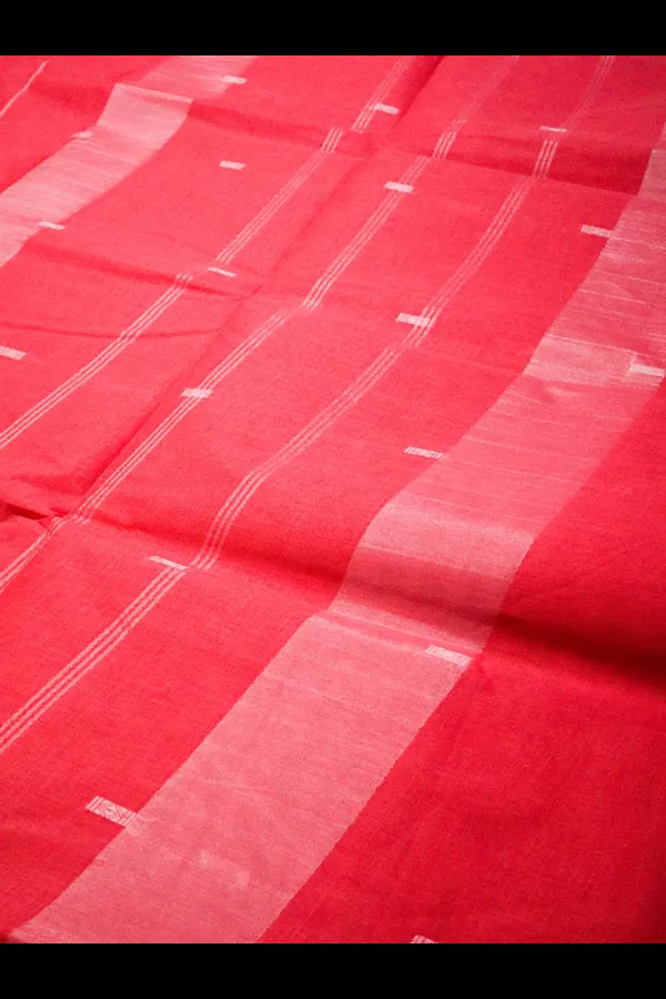 Pink Mangalgiri Plain Silk Saree with Blouse main image 0