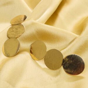 Three Circles Golden Earrings