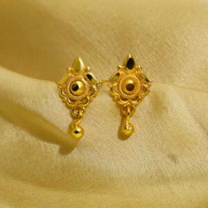 Golden Traditional Drop Earrings