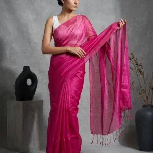 Magenta Raaga Tissue Saree