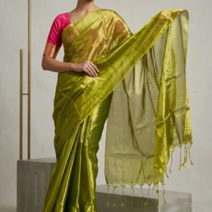 Olive Green Raaga Tissue Saree